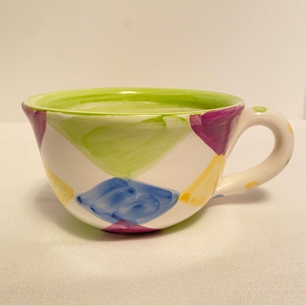 Bath & Body Works At Home Green/ Blue/ Purple/ Yellow Ceramic Mugs Set Of 2 - Picture 4 of 8